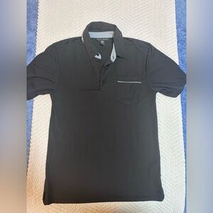 Black Men’s Polo with Contrast Trim by Vince